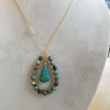 Tear drop Turquoise necklace