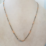 Steel cut beads with seed Pearls necklace