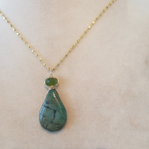 Turquoise and Jade necklace