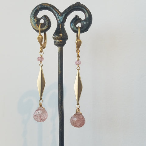 Pink Quartz earrings