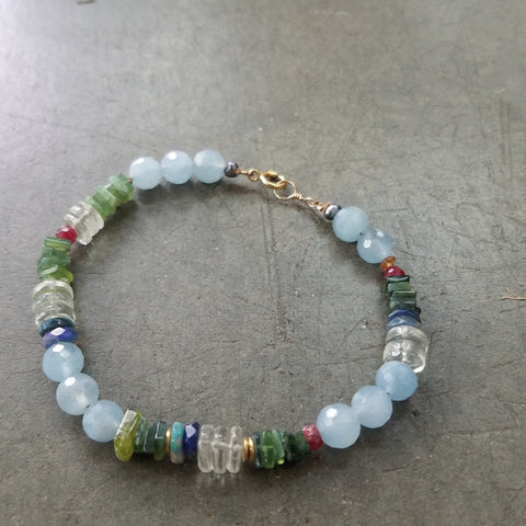 Opal Aqua Ruby bracelet