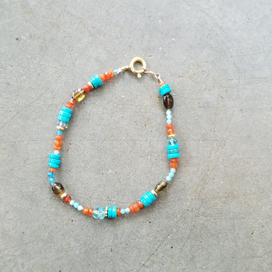 Turquoise Carnelian bracelet
