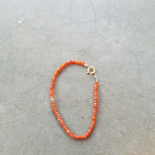 Faceted Carnelian bracelet