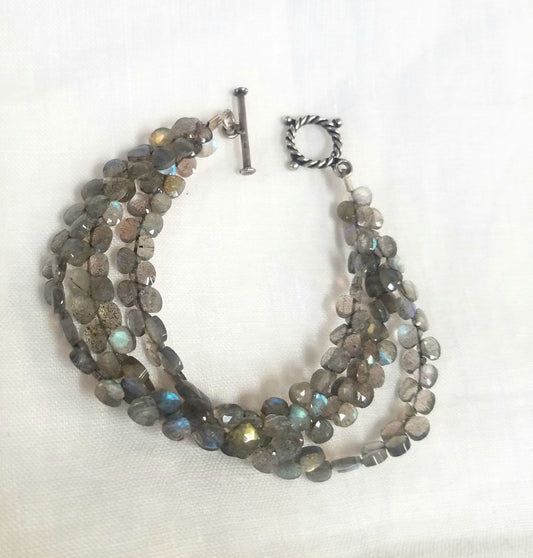 Three strands Labradorite Bracelet